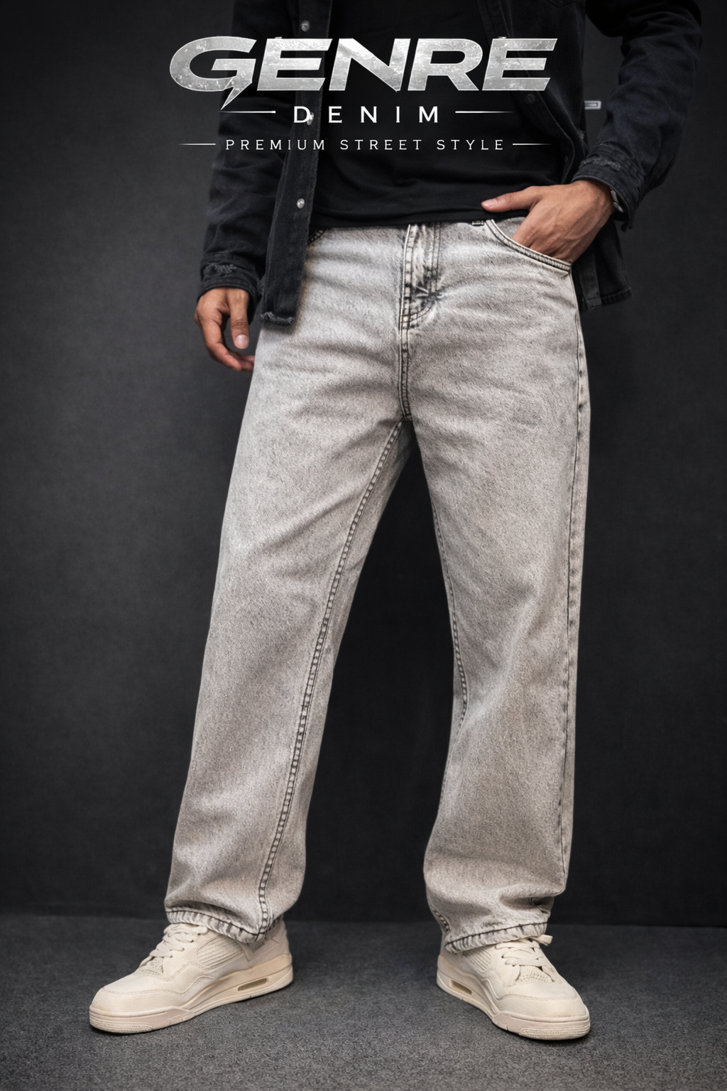 Premium 99% Cotton 1% Spandex Straight Cut Denim PANT Fit Exploring