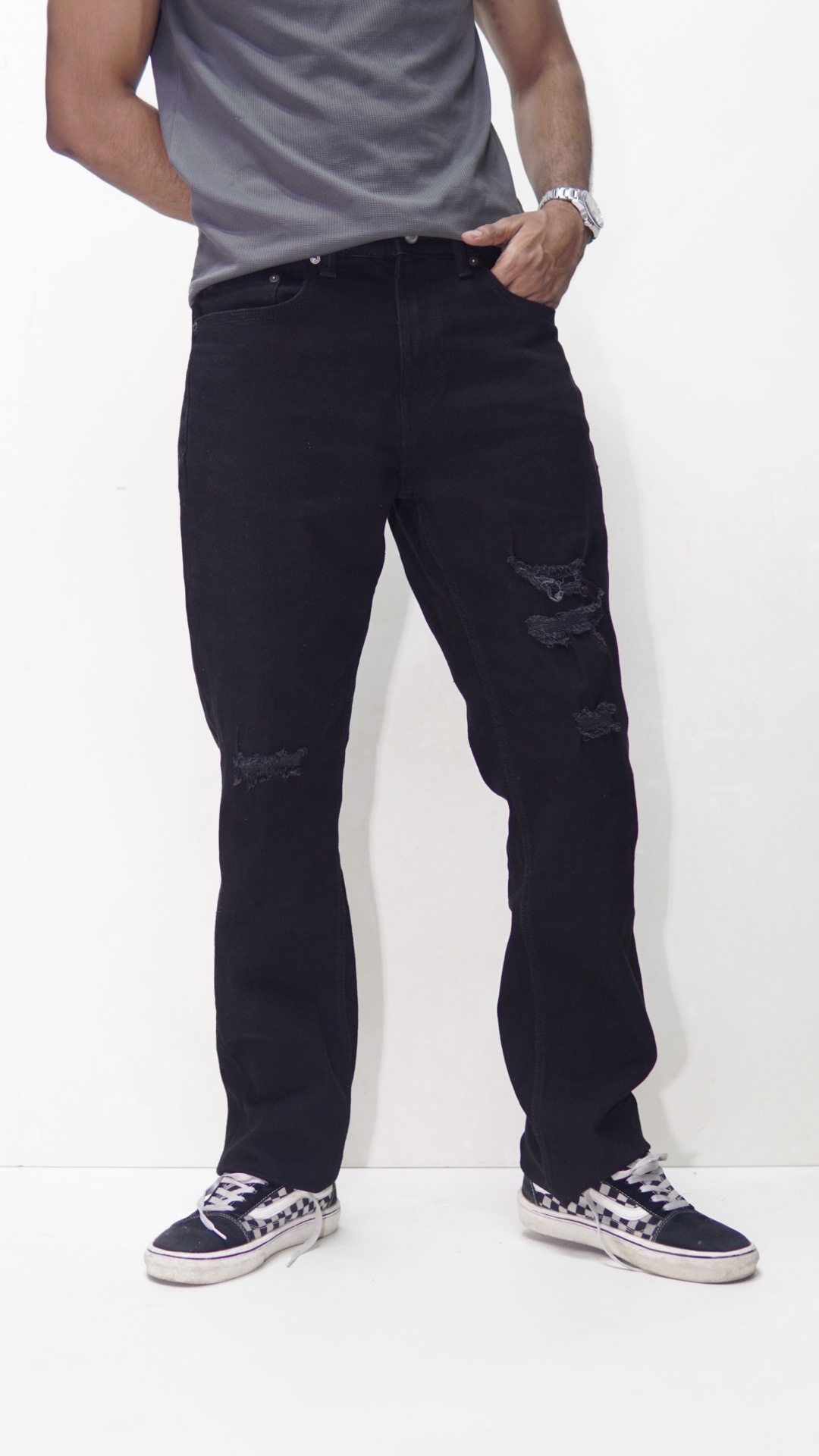 REGULAR FIT Premium 97% Cotton 3% Spandex Stretch Denim PANT - Image 2