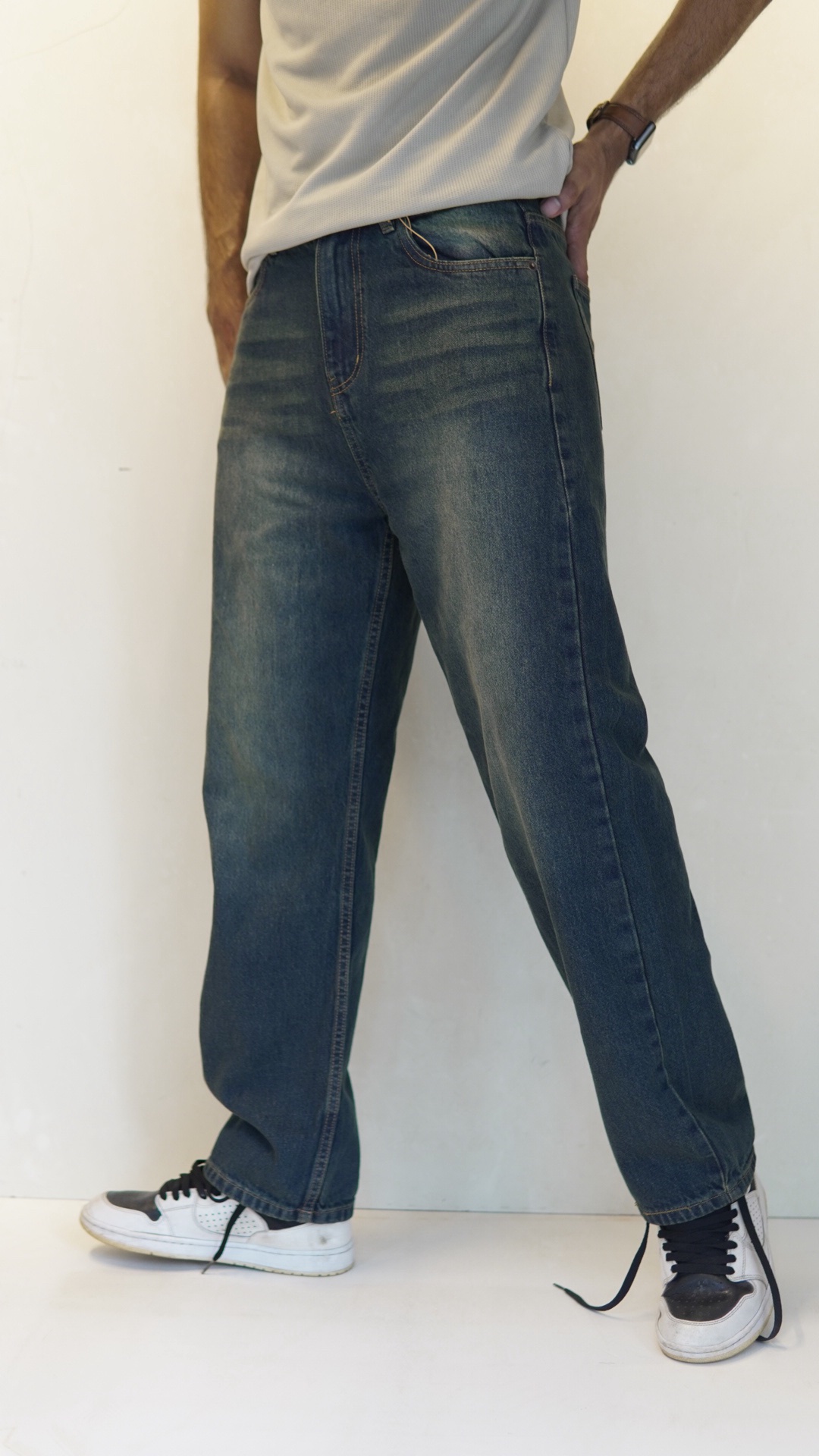 Premium 100% Cotton Straight Cut Denim PANT Fit Exploring - Image 4