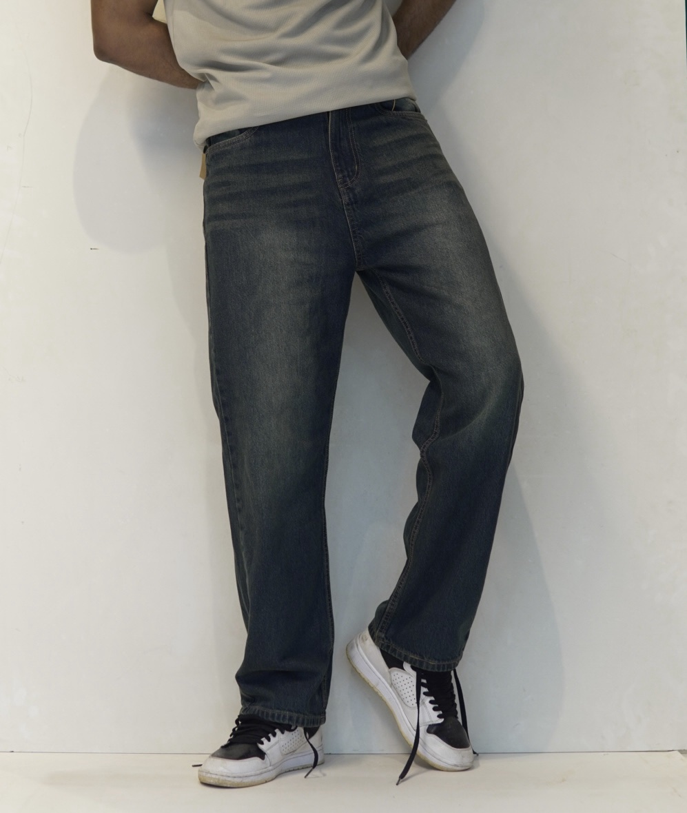 Premium 100% Cotton Straight Cut Denim PANT Fit Exploring - Image 3